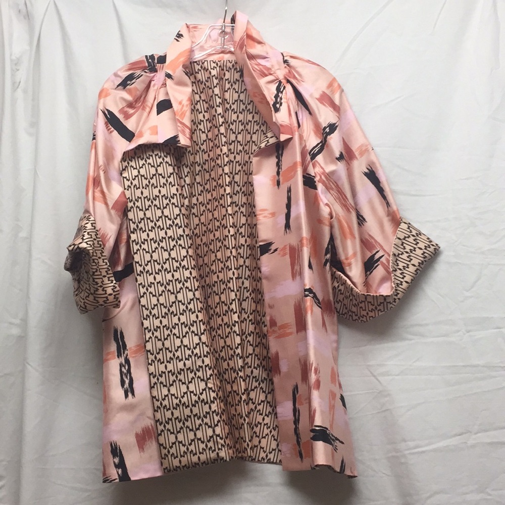 Custom 100%silk reversible jacket